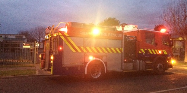 Firefighters are at Crawshaw School in Hamilton where a classroom is reportedly on fire. (NZ Herald/Nikki Preston)