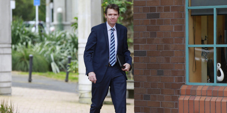 Colin Craig arrives at Auckland High Court. Photo / Nick Reed