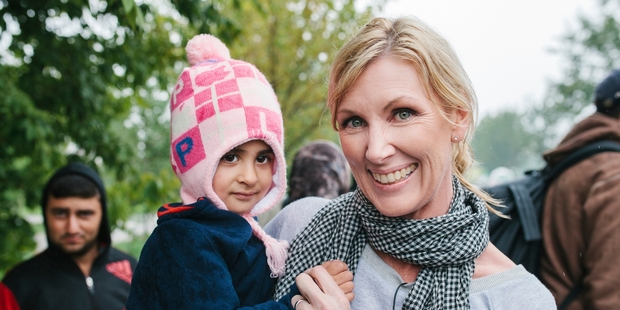 Rachel Smalley in Syria last year for The NZ Herald and World Vision's Forgotten Millions campaign (Photo / NZ Herald)