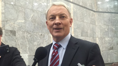 Phil Goff arriving at work for his first day as Auckland Mayor (Gia Garrick)