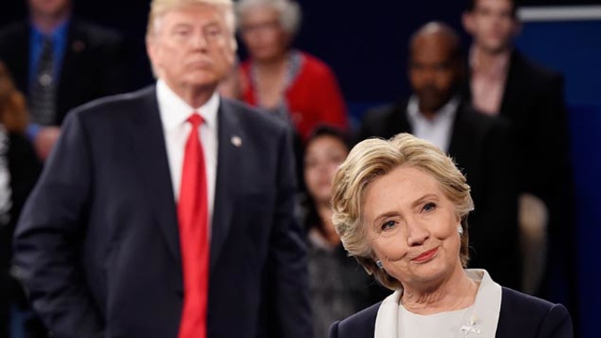 The television audience the second debate between White House contenders Donald Trump and Hillary Clinton is unlikely to be as large as their first, record- setting encounter (Getty Images)