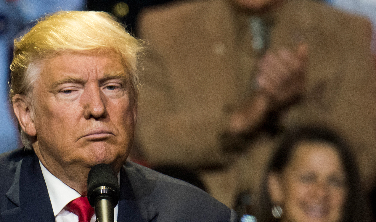 Trump speaks to a rally in Ohio (Getty Images) 