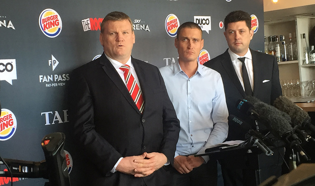 The Duco team at a press conference this morning (Supplied)