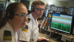 St John's Ambulance workers in the control centre (Supplied)
