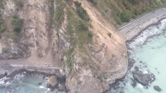 Slip blocking the road to Kaikoura on State Highway One (Chelsea Daniels)