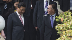 President Xi and John Key at an earlier meeting (Getty Images)