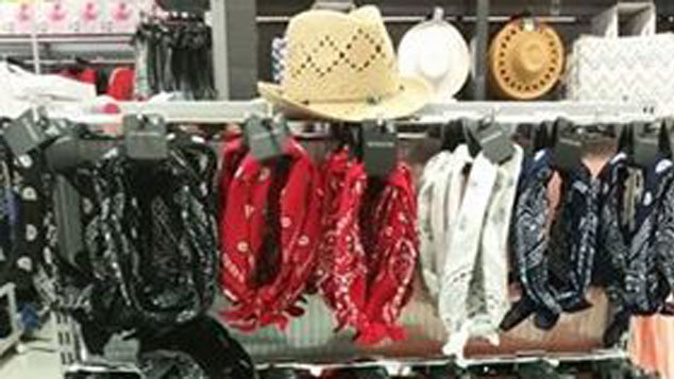 The bandanas on sale at Riccarton K-Mart (Supplied)