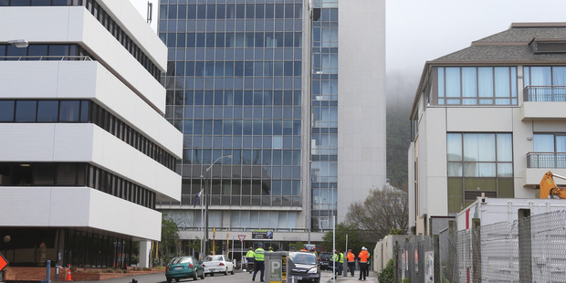 The nine-storey building on Molesworth St in Wellington that is due to be demolished. Photo / Mark Mitchell