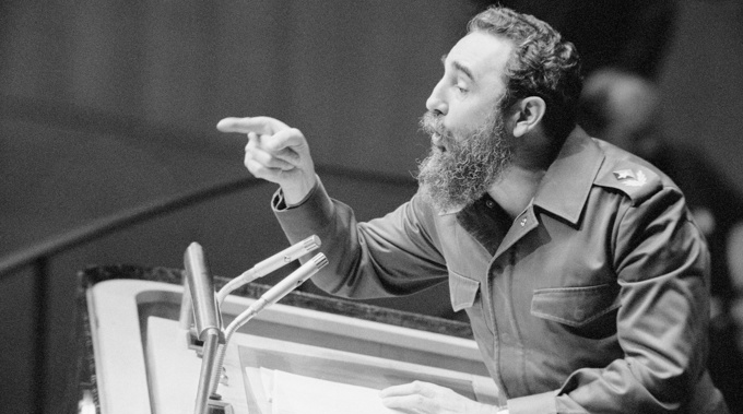 Former Cuban leader Fidel Casto addressing the United Nations General Assembly (Getty Images)