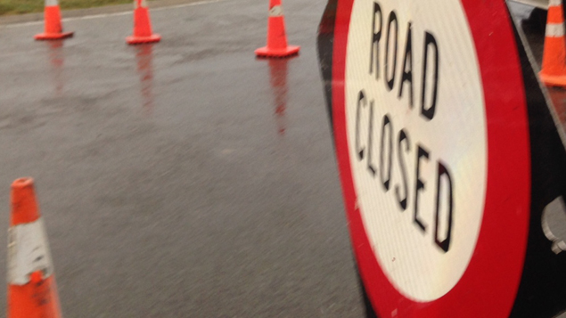 State Highway 1 remains closed with diversions in place at Leithfield and Grays Roads (Jessica McCarthy)