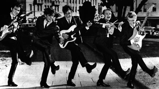 Ray Columbus and the Invaders pictured in 1963 (NZ Herald)