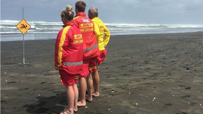 Volunteer lifeguards who assisted in rescue attempts in Kaipara (Gia Garrick)