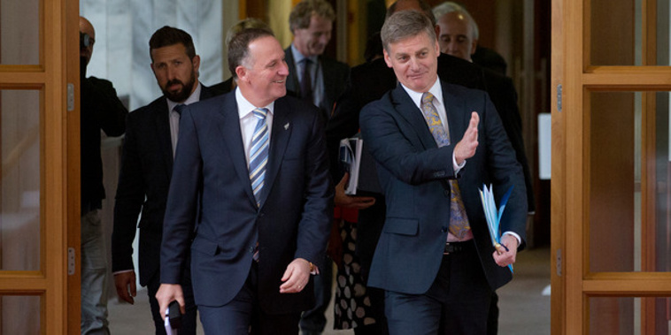 Prime Minister John Key and Deputy Prime Minister Bill English (NZH)