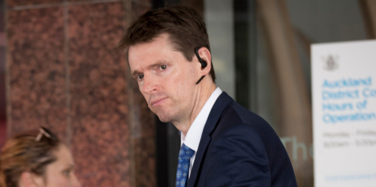 Colin Craig outside the Auckland District Court. Photo / Dean Purcell