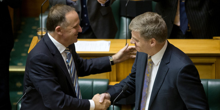 The 38th and 39th Prime Ministers of New Zealand, John Key and Bill English (NZH)
