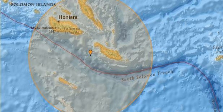 A powerful earthquake struck off the Solomon Islands yesterday morning. (Earthquake Track)