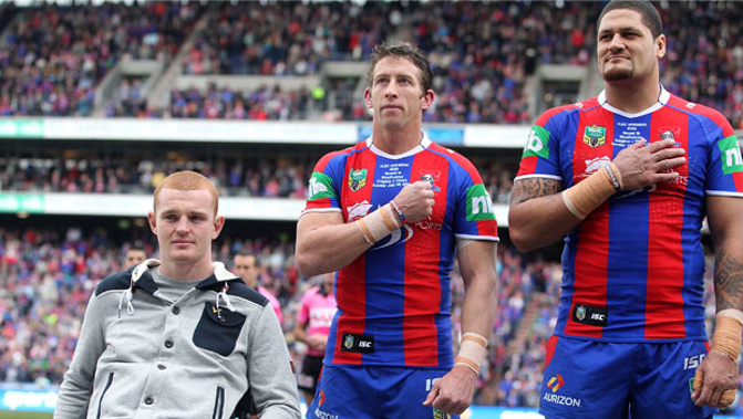 Paralysed rugby league player Alex McKinnon reportedly plans to sue the NRL and another player over the 2014 on-field tackle that left him in a wheel chair (Getty Images)