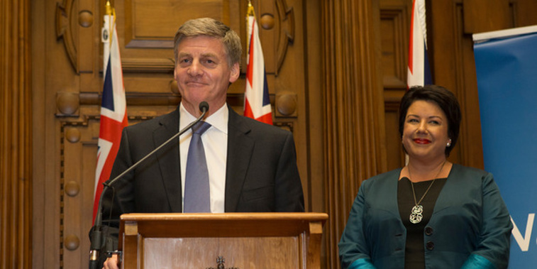 Prime Minister Bill English and Deputy Prime Minister Paula Bennett in Wellington. Photo / Mark Mitchell