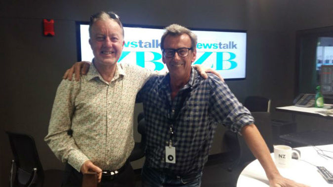 Chris Farrelly and Newstalk ZB host Tim Dower
