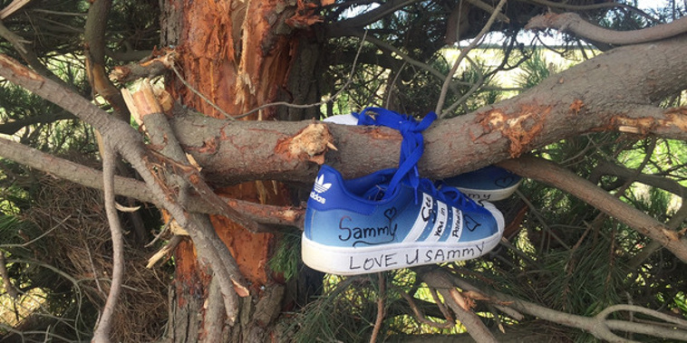 Tributes and flowers have been laid today at the crash scene at the corner of Harts Rd and Southbridge Sedgemere Rd where three teenagers died yesterday morning. (NZ Herald/Kurt Bayer)
