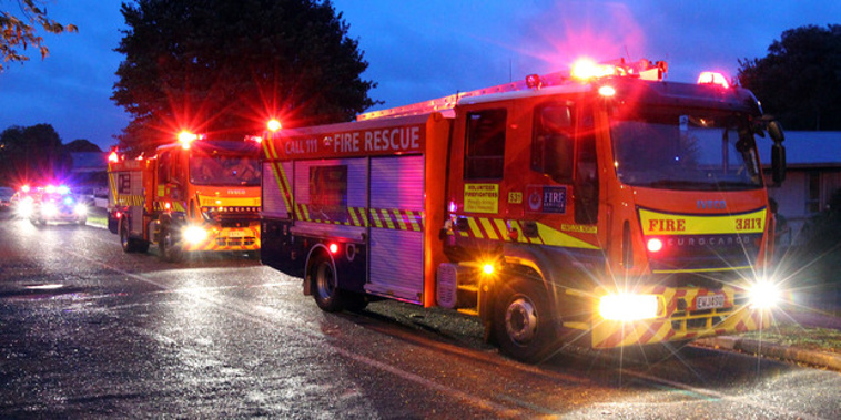 Fire crews are attending the fire in Sumner. (NZ Herald)