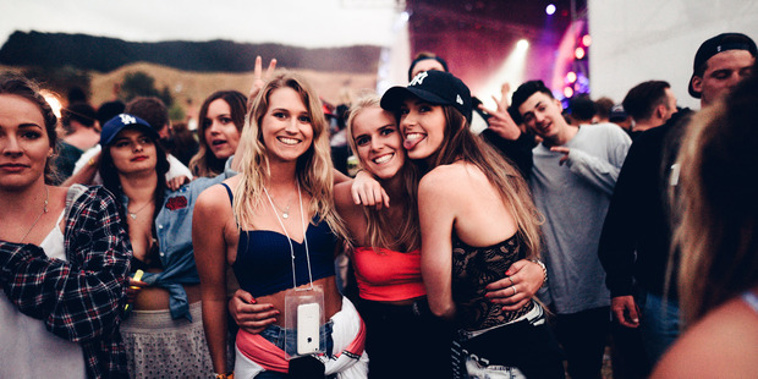 Revelers enjoy the Rhythm and Vines festival in Gisborne (NZ Herald)