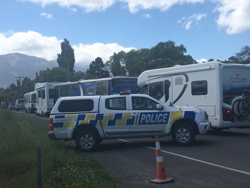Travellers are being told to use the inland route while State Highway One between Hundalee and Kaikoura is closed (File photo - Kaikoura Civil Defence Facebook)