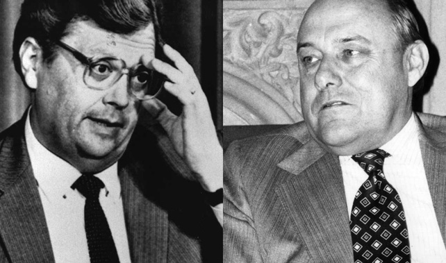 Former New Zealand Prime Ministers David Lange and Sir Robert Muldoon feature in CIA documents which have been made available. (GETTY) 
