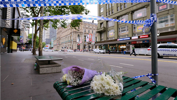Tributes to those killed in the Bourke St incident (Getty)
