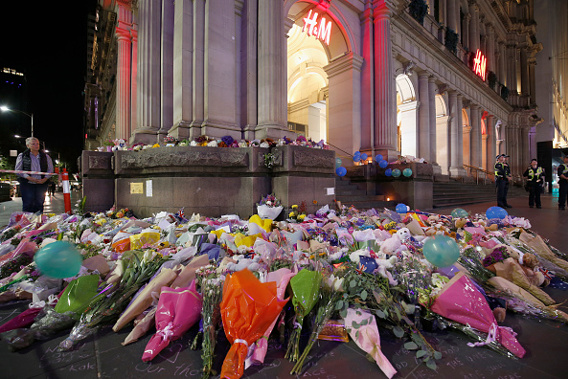 Floral tributes left at the scene (Getty Images) 