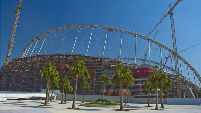 Khalifa Stadium under construction (Getty Images)