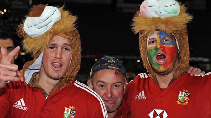 British and Irish Lions fans during the team's tour to South Africa (Photosport)