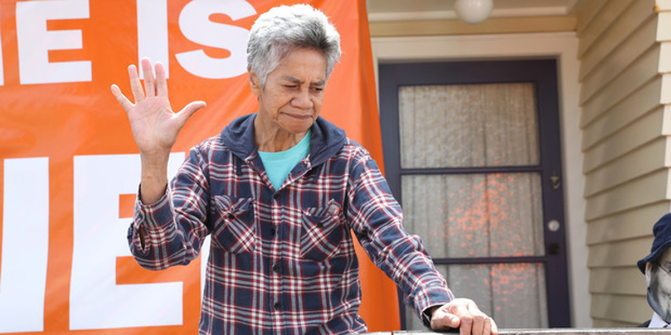Ioela Ana Rauti, 62 has gained hundreds of supporters during her spat with the Tāmaki Redevelopment Company (NZ Herald)