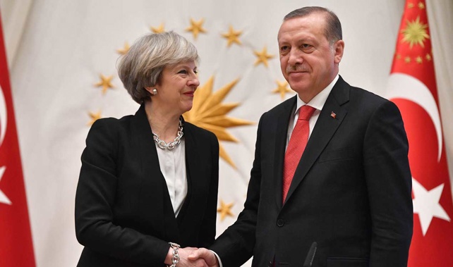 British Prime Minister Theresa May with Turkish President Recep Tayyip Erdogan (Getty Images) 