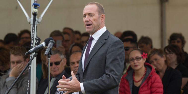 Labour leader Andrew Little during his speech at the Ratana Pa Marae, 24 January 2017 (NZ Herald)