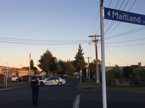 Police have cordoned the end of Maitland St in Frankton (Supplied)