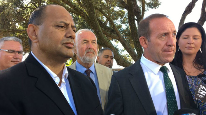 Willie Jackson with Labour leader Andrew Little (Audrey Young)