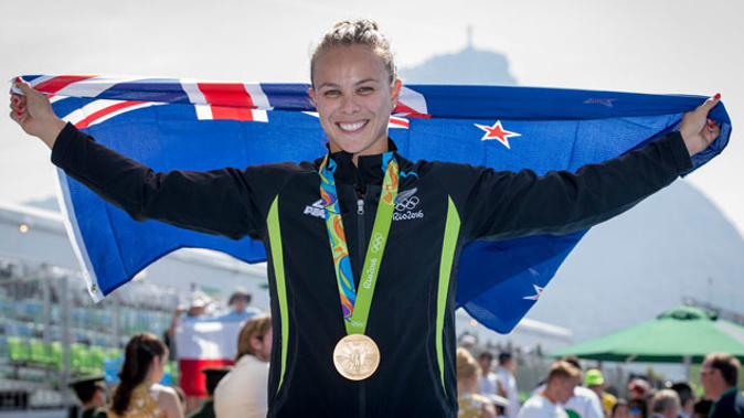 Lisa Carrington winning gold in Rio (Photosport)