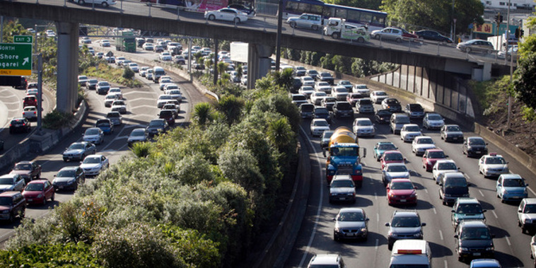 Finance Minister Steven Joyce has told a business audience the Government could support road tolling but will not support a regional fuel tax. Photo / Natalie Slade