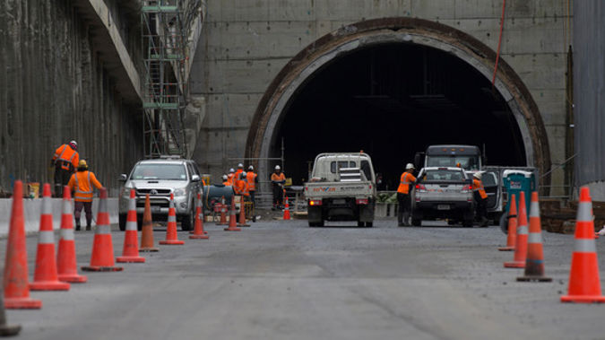 The tunnel connecting the North Western and South Western motorways will open in April. Photo / NZH