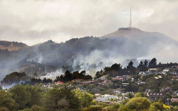 The 2017 Port Hills fires in Christchurch threatened many homes. Christchurch City Council