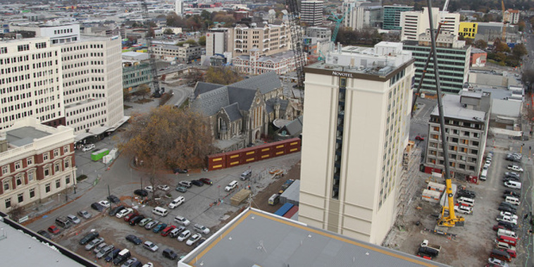 An aerial view of Christchurch