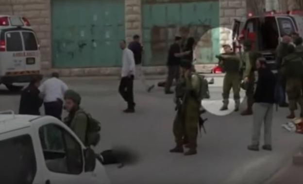 Elor Azaria shoots dead a wounded Palestinian civilian (Supplied) 