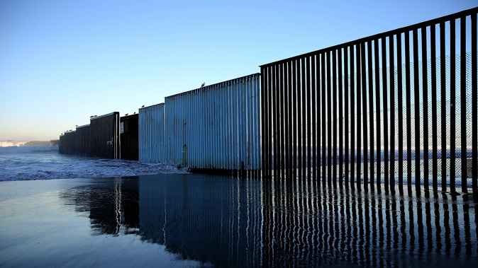  A view of the US-Mexican border fence at Playas de Tijuana (Getty)