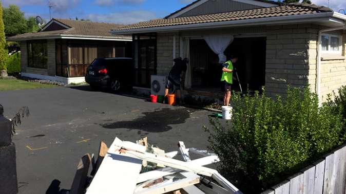 A car has smashed into the lounge of a Hamilton house after pulling a U-turn before an alcohol checkpoint, police say. (Photo/File) 
