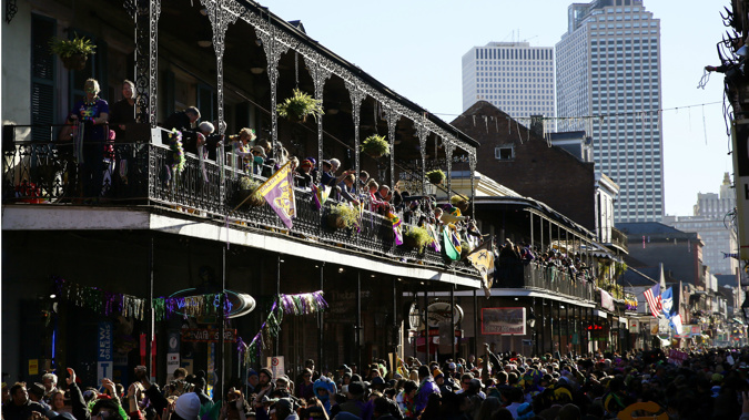 A truck crashed into a crowd watching a parade in New Orleans, injuring 28 people (Getty).