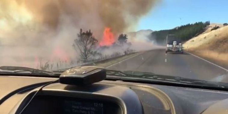 A 60 hectare fire swept through forests and scrub near Hanmer Springs. Photo / Supplied