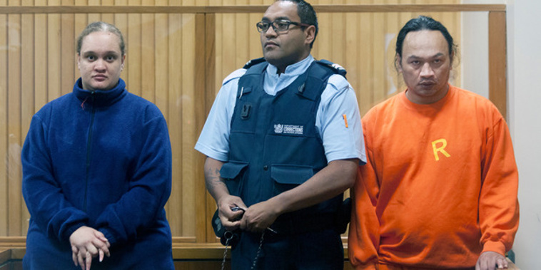 Tania Shailer (left) and David William Haerewa in court for the murder of the toddler. Photo / File