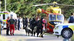Emergency services at the scene of the Kawerau siege (NZ Herald)