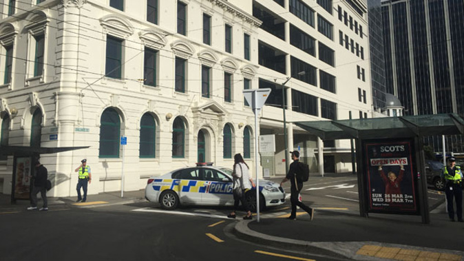 An entire Wellington block's been evacuated because of a bomb scare. (Supplied)